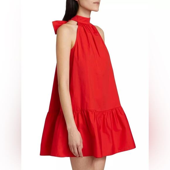 NWT NEW STAUD Marlowe Halter Mini Dress - Picture 3 of 11